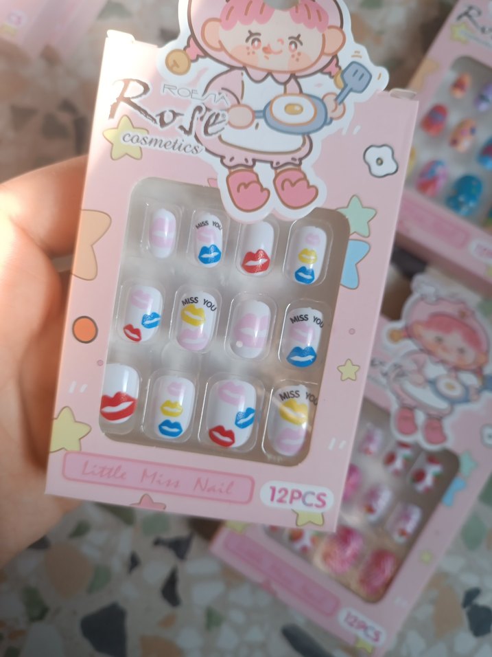 Pastel Renkli 12 Parça Tırnak Süslemeleri - Görsel 5