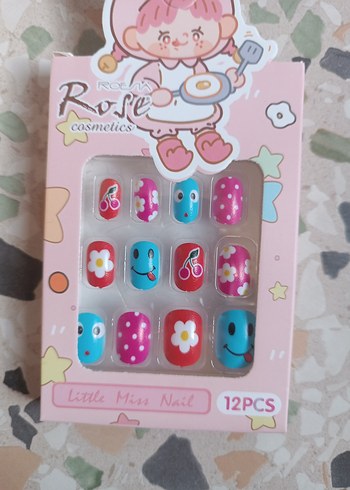 Pastel Renkli 12'li Tırnak Süslemeleri - Görsel 5