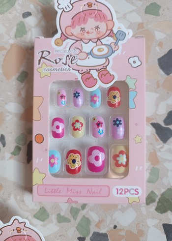 Pastel Renkli 12'li Tırnak Süslemeleri - Görsel 4