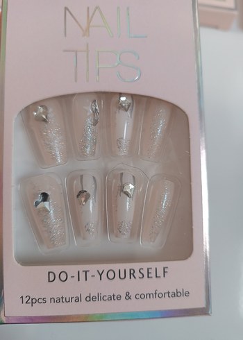 Pembe Kendin Yap Tırnak Süslemeleri 12'li - Görsel 5