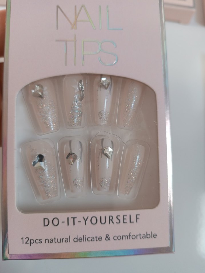 Pembe Kendin Yap Tırnak Süslemeleri 12'li - Görsel 5