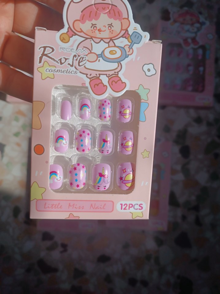 Pastel Renkli 12'li Tırnak Süslemeleri - Görsel 5