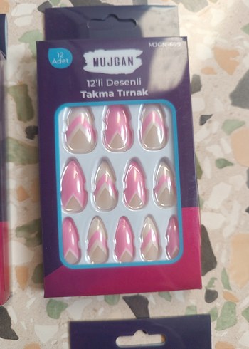 Renkli Takma Tırnak 12'li Set - Görsel 7