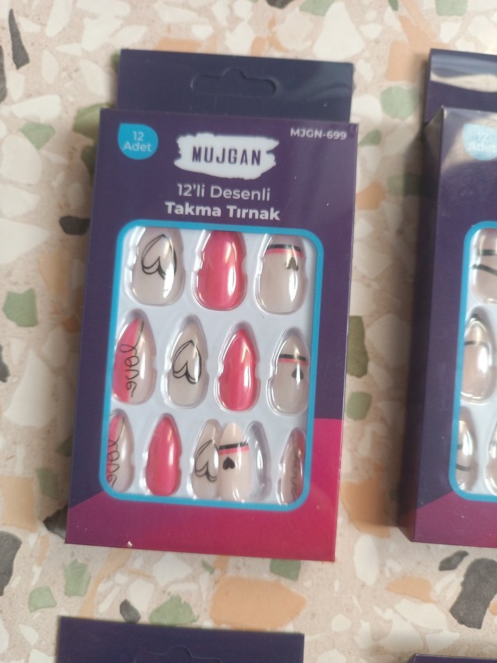 Renkli Takma Tırnak 12'li Set - Görsel 5