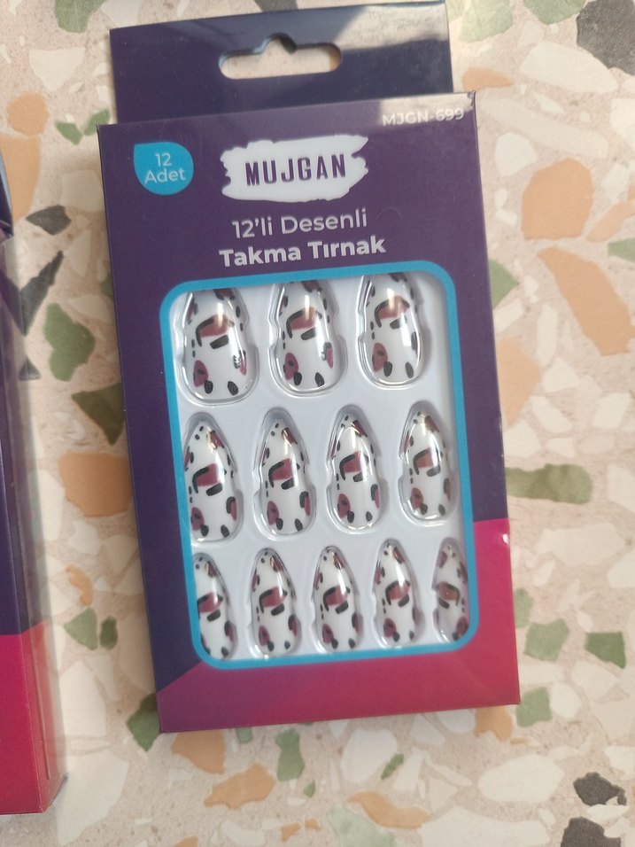 Renkli Takma Tırnak 12'li Set - Görsel 4