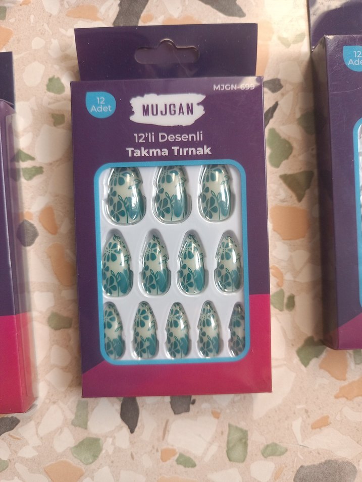 Renkli Takma Tırnak 12'li Set - Görsel 3