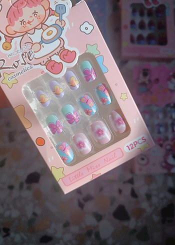 Pastel Renkli 72 Parça Tırnak Süsleri - Görsel 3