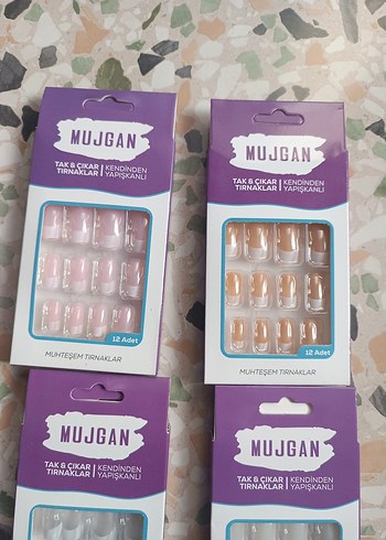 MUJGAN Çok Renkli Tak & Çıkar Tırnak Süslemeleri - Görsel 4