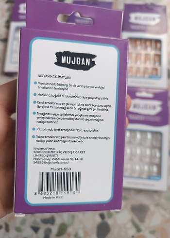 MUJGAN Çok Renkli Tak & Çıkar Tırnak Süslemeleri - Görsel 6