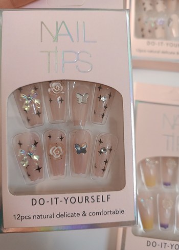 Pastel Pembe Tırnak Uçları 12'li Set - Görsel 4