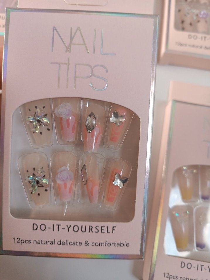 Pastel Pembe Tırnak Uçları 12'li Set - Görsel 5