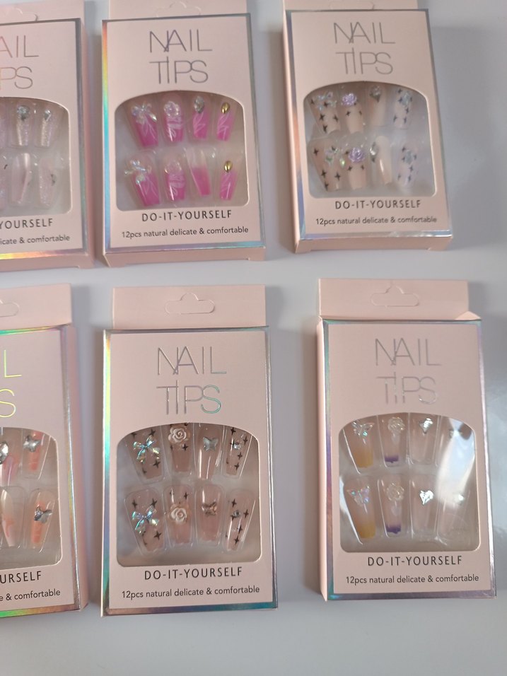 Pastel Pembe Tırnak Uçları 12'li Set - Görsel 2