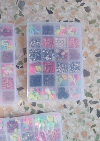 Pastel Çok Renkli kutulu boncuk seti - Görsel 3