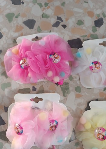Çiçek Desenli Renkli Elastik Çocuk Saç Tokaları - Görsel 5