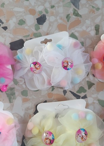 Çiçek Desenli Renkli Elastik Çocuk Saç Tokaları - Görsel 4