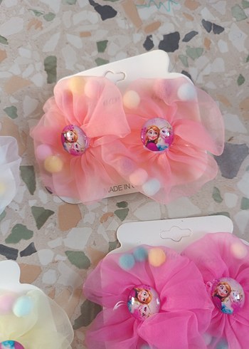 Çiçek Desenli Renkli Elastik Çocuk Saç Tokaları - Görsel 3