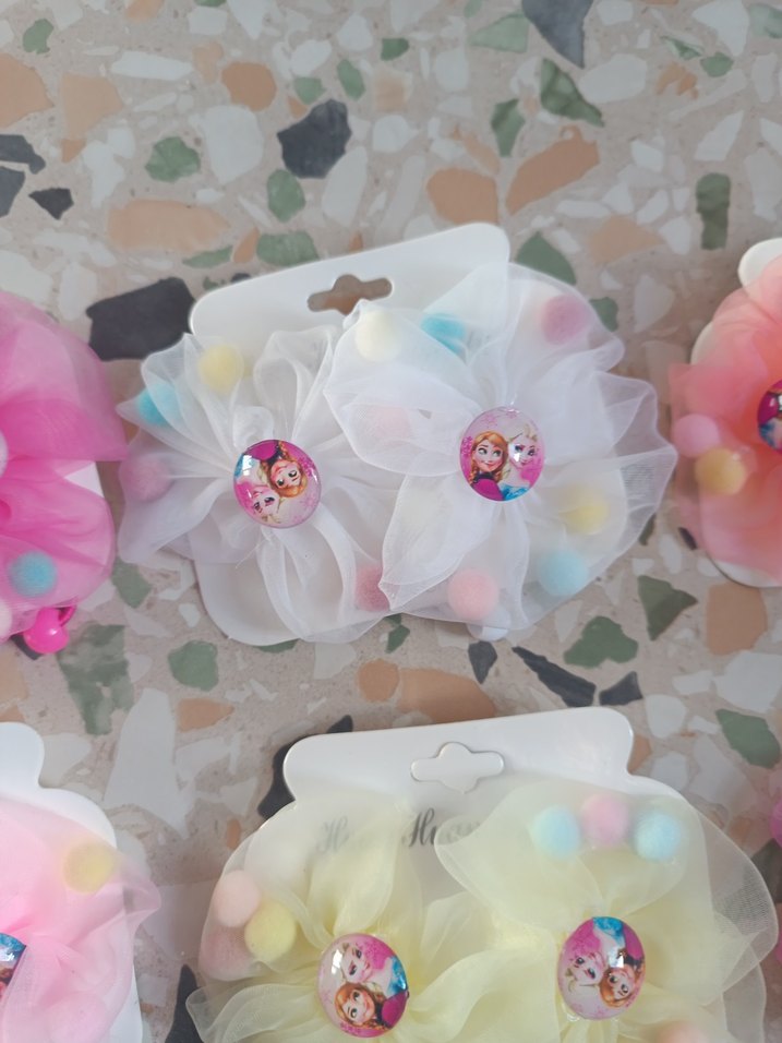 Çiçek Desenli Renkli Elastik Çocuk Saç Tokaları - Görsel 4