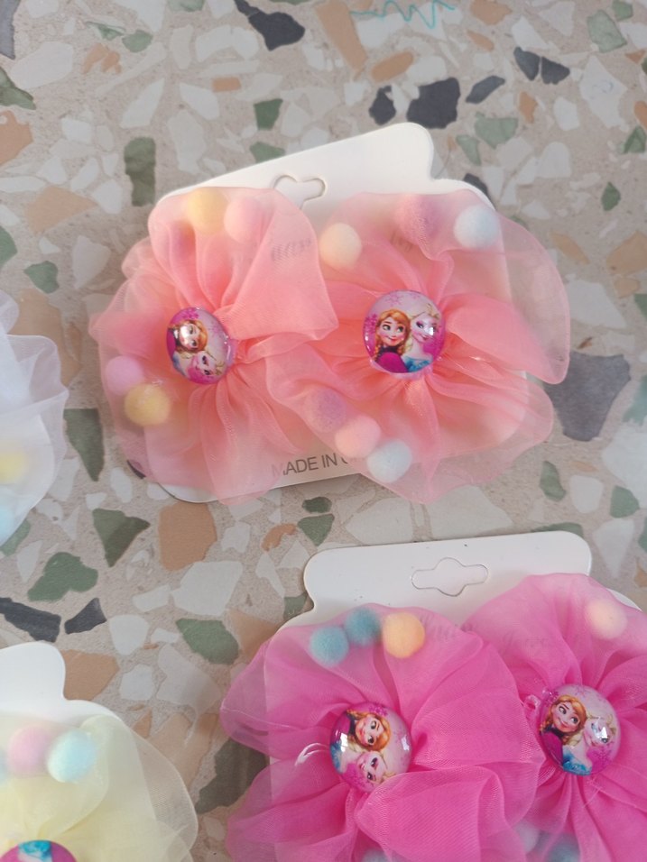 Çiçek Desenli Renkli Elastik Çocuk Saç Tokaları - Görsel 3