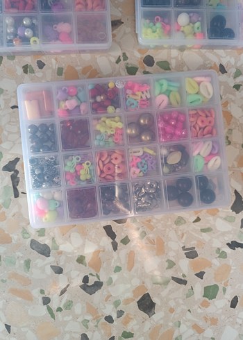 Pastel Renkli büyük kutulu boncuk seti - Görsel 4