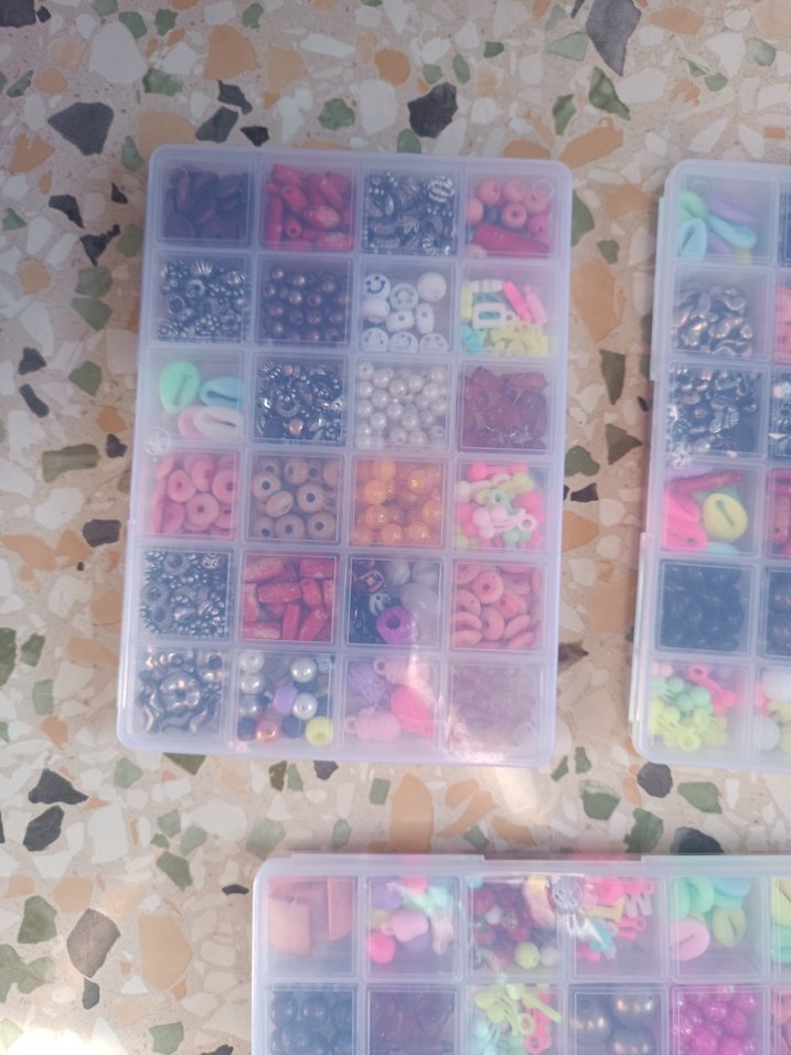 Pastel Renkli büyük kutulu boncuk seti - Görsel 2