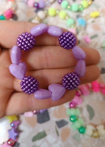 10 adet Renkli Boncuklu Çocuk Bileklikleri - Görsel 3