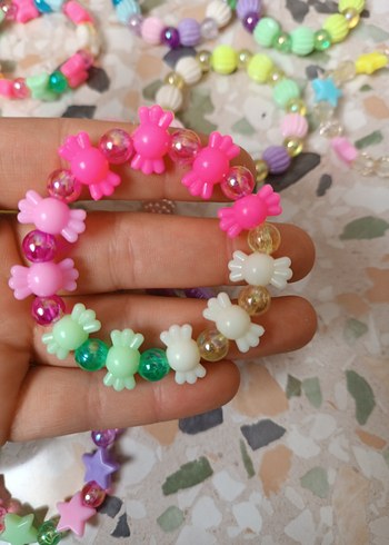 10 adet Renkli Boncuklu Çocuk Bileklikleri - Görsel 2