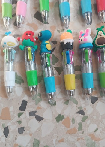 Renkli Karakterli Çoklu Tükenmez Kalem Seti - Görsel 2