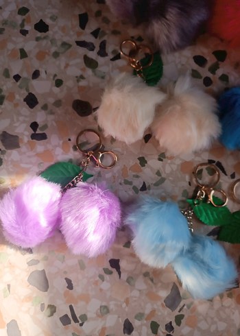 Renkli Püsküllü Bohem Anahtarlık - Görsel 5