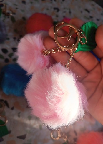 Renkli Püsküllü Bohem Anahtarlık - Görsel 8