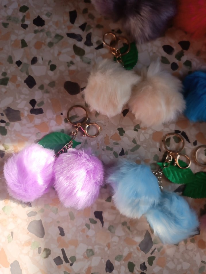 Renkli Püsküllü Bohem Anahtarlık - Görsel 5