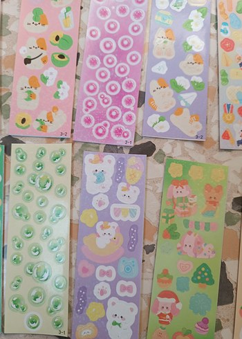 5 paket Pastel Renkli Çoklu Çocuk Sticker Seti - Görsel 8