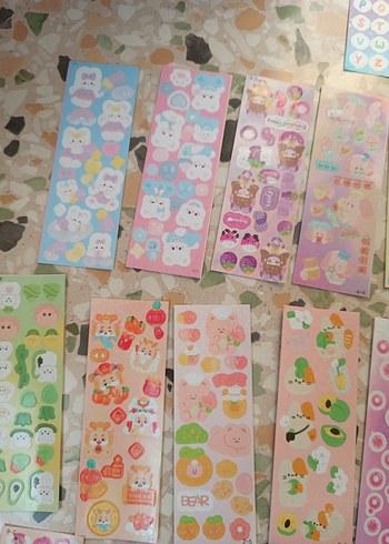 5 paket Pastel Renkli Çoklu Çocuk Sticker Seti - Görsel 6