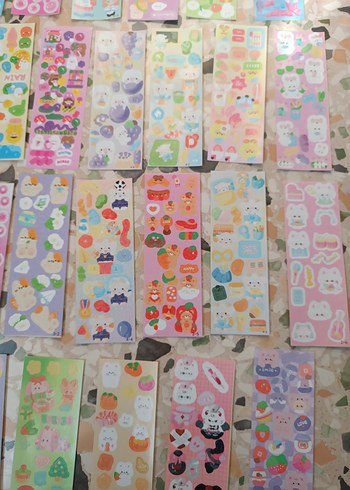 5 paket Pastel Renkli Çoklu Çocuk Sticker Seti - Görsel 2