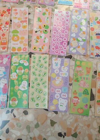 5 paket Pastel Renkli Çoklu Çocuk Sticker Seti - Görsel 4