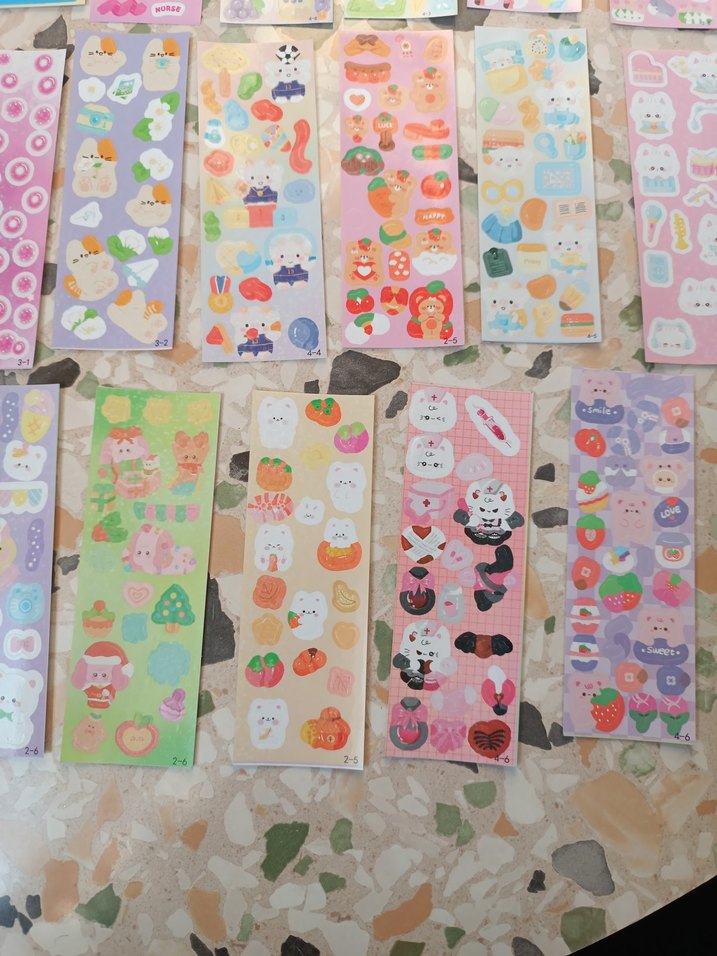 5 paket Pastel Renkli Çoklu Çocuk Sticker Seti - Görsel 3