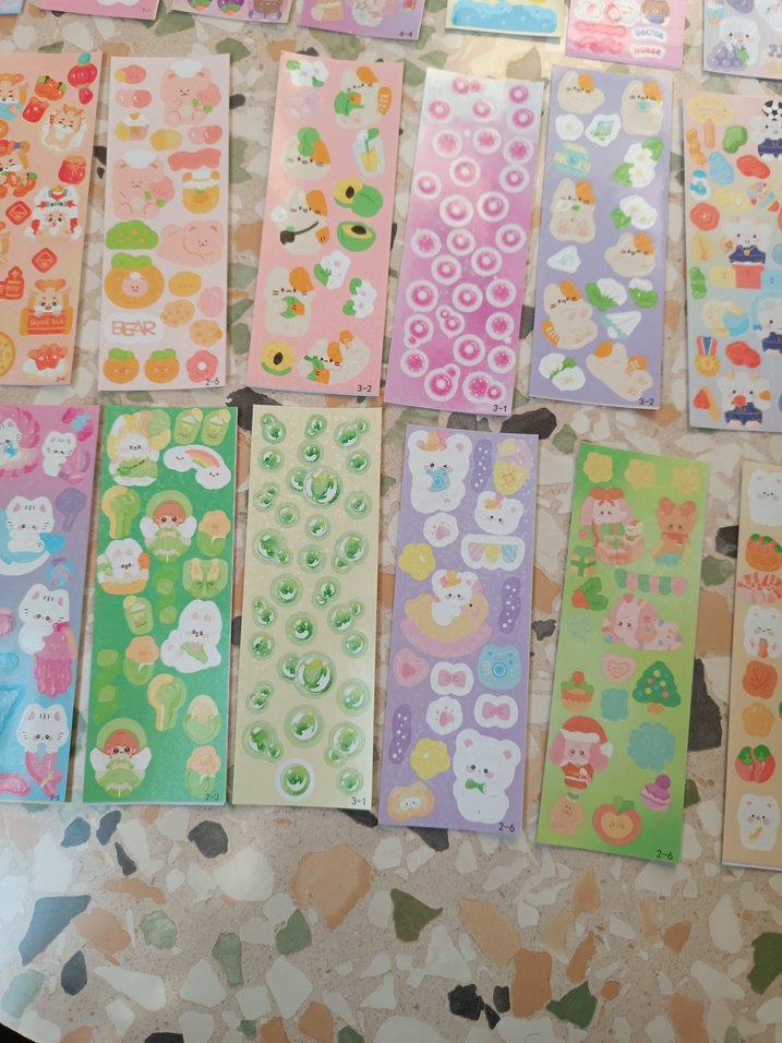 5 paket Pastel Renkli Çoklu Çocuk Sticker Seti - Görsel 4