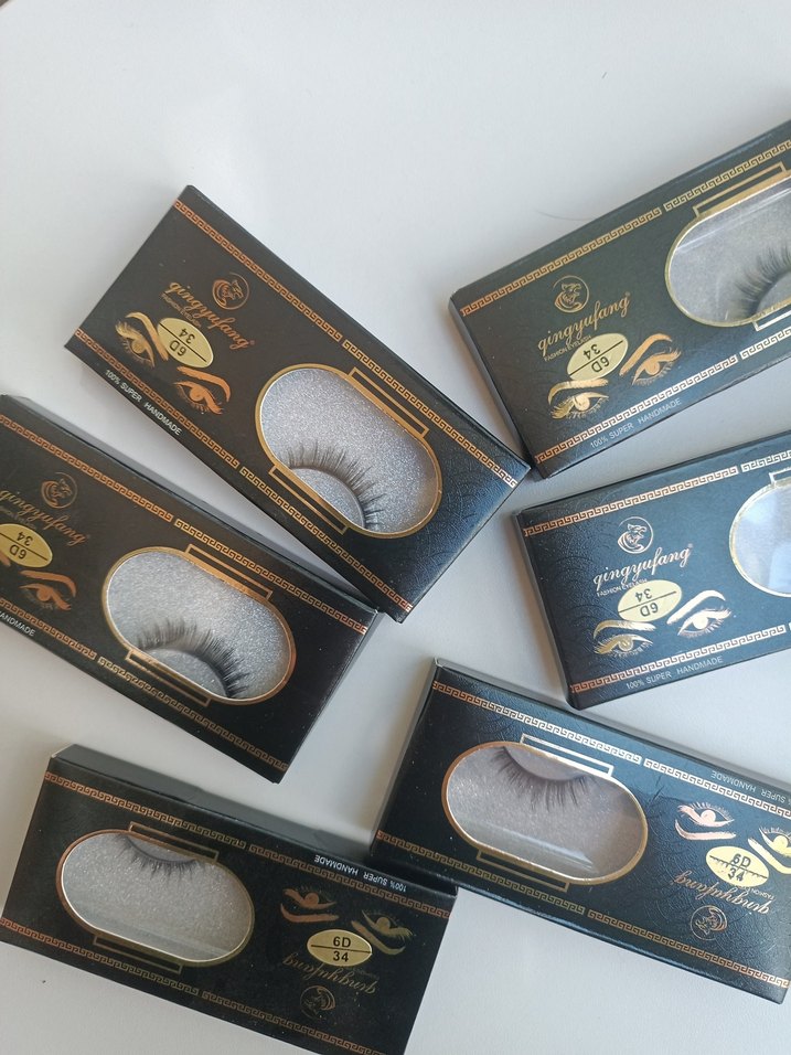 Bej Renkli Koyu Sahte Kirpik Seti - Görsel 3