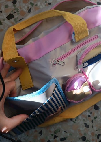 Pastel Renkli Çok Bölmeli el valizi - Görsel 10