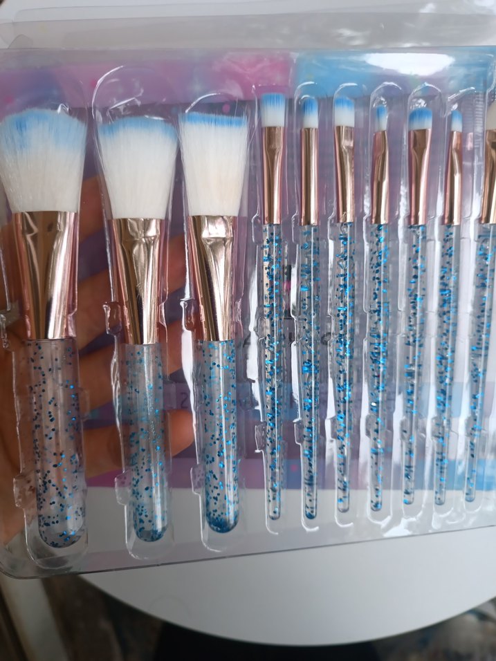 12 Parça Renkli Makyaj Fırça Seti - Görsel 3