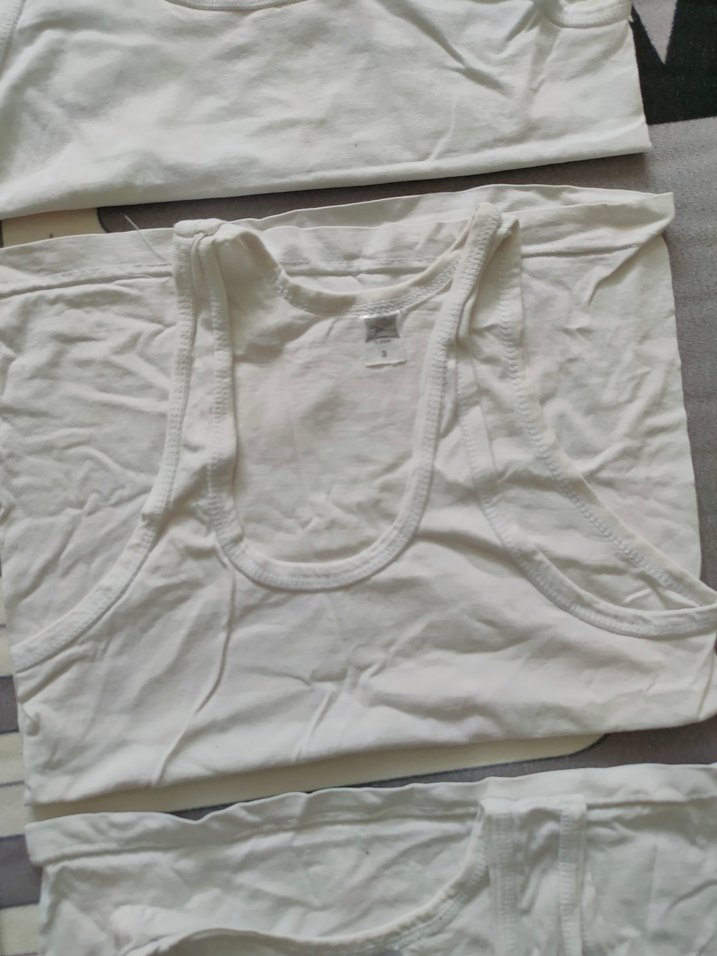 Beyaz Erkek Çocuk Atlet 6'lı Paket - Görsel 3