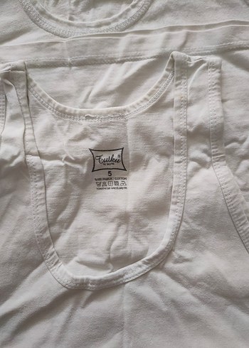 Beyaz ve desenli Çocuk Atlet - Görsel 8