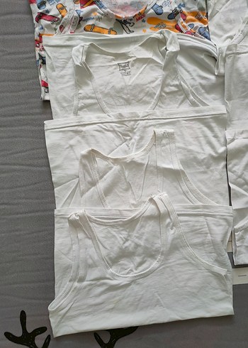 Beyaz ve desenli Çocuk Atlet - Görsel 4