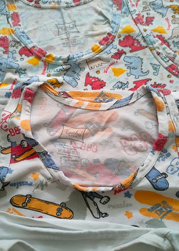 Beyaz ve desenli Çocuk Atlet - Görsel 7