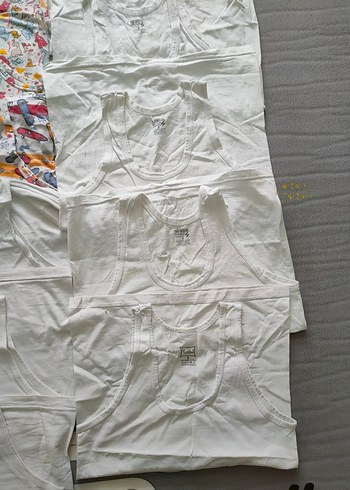 Beyaz ve desenli Çocuk Atlet - Görsel 5