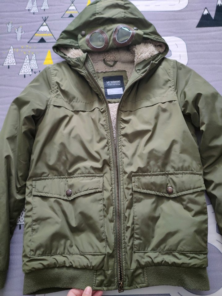 LC Waikiki Kapüşonlu Kamuflaj Desenli Erkek Çocuk Mont - Görsel 3