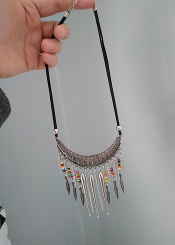 Renkli Boncuklu Bohem Uzun Kolye - Görsel 4