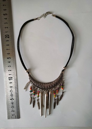 Renkli Boncuklu Bohem Uzun Kolye - Görsel 8