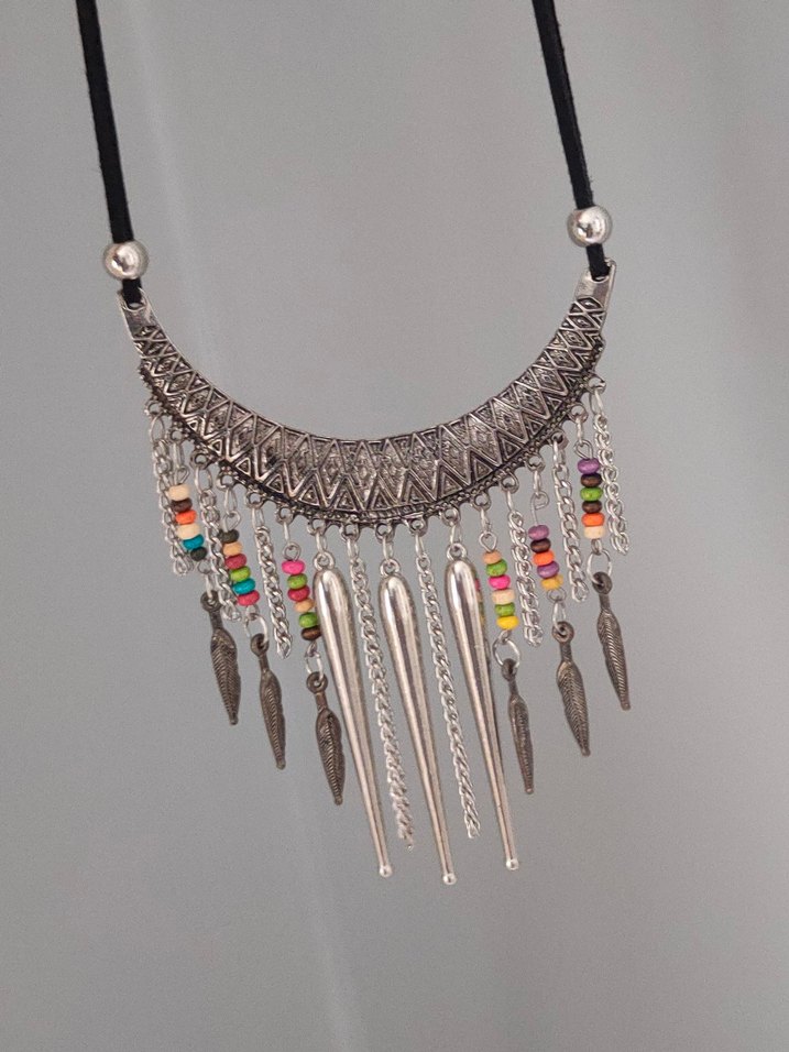 Renkli Boncuklu Bohem Uzun Kolye - Görsel 3