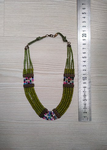 Bohem Çok Renkli Boncuklu Uzun Kolye - Görsel 5