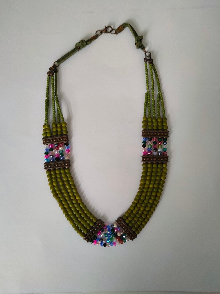 Bohem Çok Renkli Boncuklu Uzun Kolye - Görsel 3